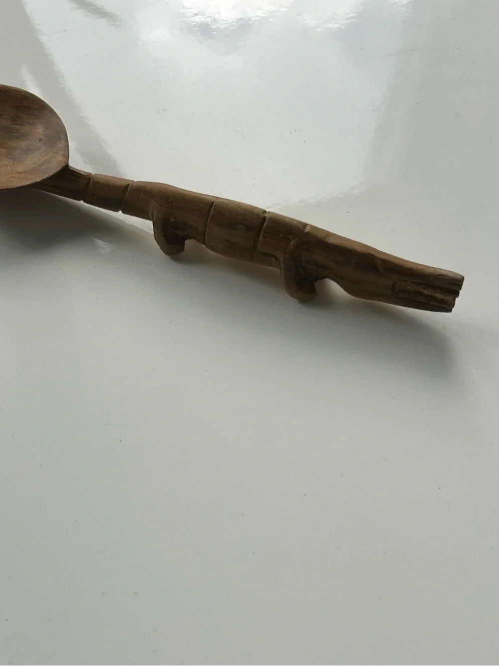Hand-Carved Wooden Spoon - Brown